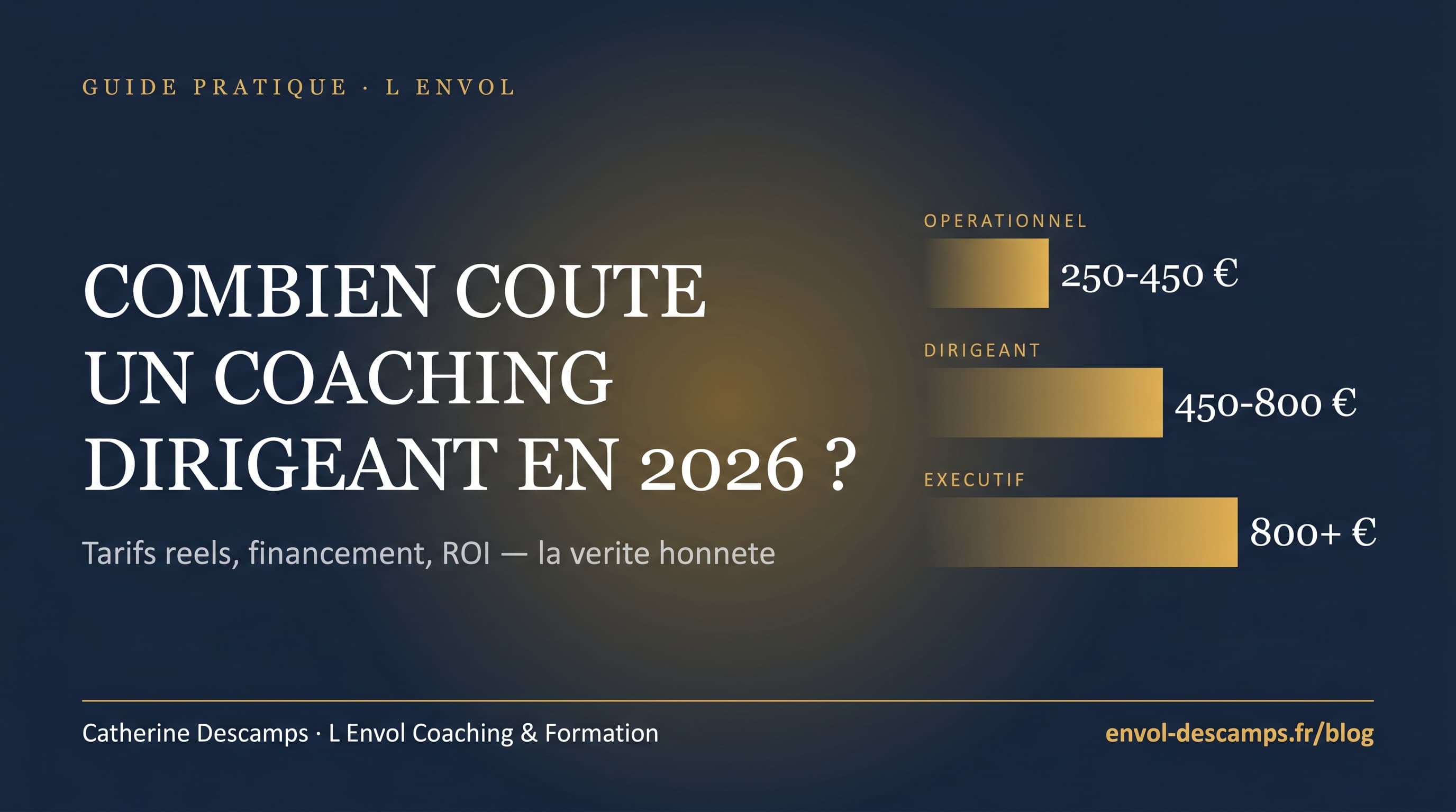 Combien coûte un coaching dirigeant en 2026 ? Prix et financement