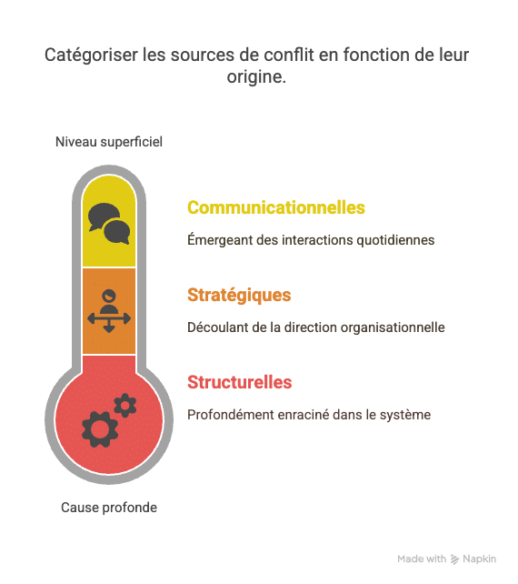 Schéma présentant les causes de défiance de la direction