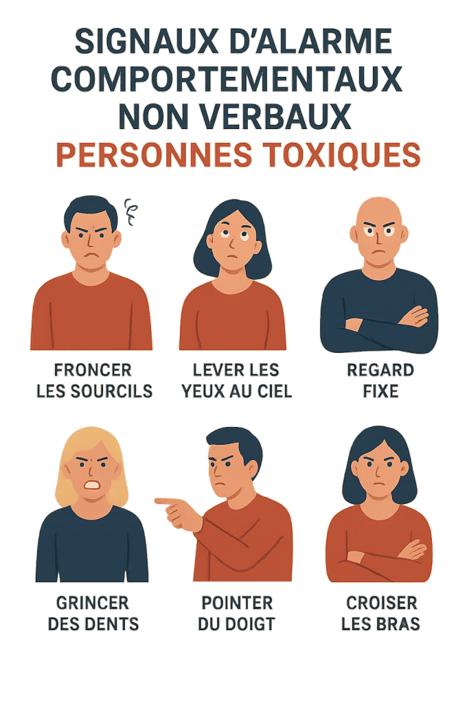 Illustration des principaux signaux d'alarme non verbaux à détecter dans les 5 premières minutes