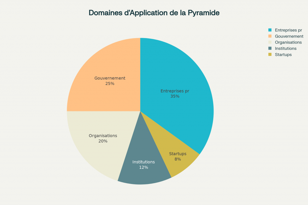 Répartition des domaines d'application de la Pyramide de la Stratégie