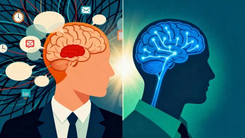 Cerveau en mode stress vs cerveau en mode performance : transformation de l'urgence vers la clarté mentale grâce aux neurosciences et l'approche systémique du leadership
