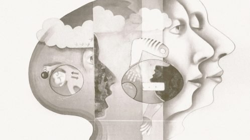 Illustration du cerveau humain avec des engrenages, symbolisant les clés de la performance en leadership grâce aux neurosciences et à l'approche systémique.
